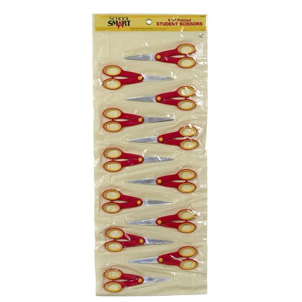 School Smart SCISSORS STUDENT 6 1/4 IN POINTED  PACK OF 12 PK 086343
